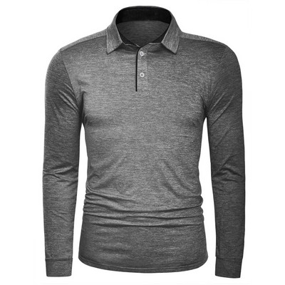 Modern férfi blúz klasszikus gallérral és hosszú ujjal