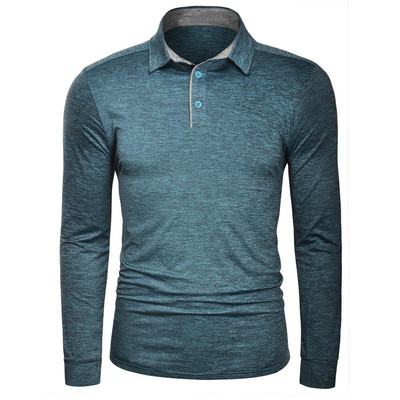 Modern férfi blúz klasszikus gallérral és hosszú ujjal