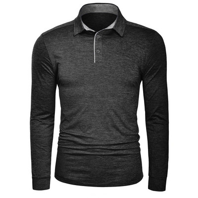 Modern férfi blúz klasszikus gallérral és hosszú ujjal