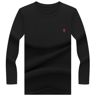 Laisva vyriška palaidinė ilgomis rankovėmis ir siuvinėjimais