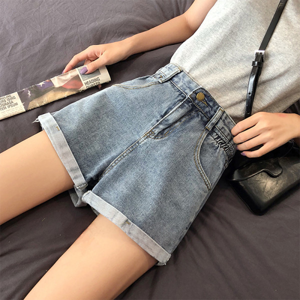 Sima rövidnadrág széles modell magas derékkal és 5XL méretig