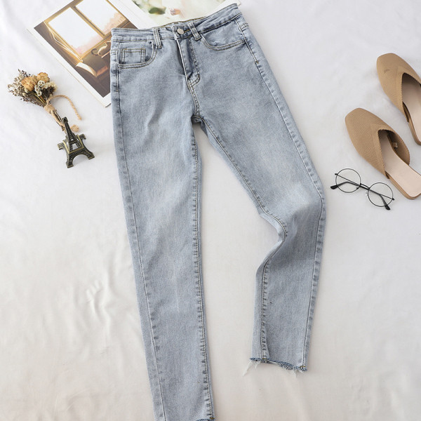 Alkalmi női farmer sima modell zsebekkel