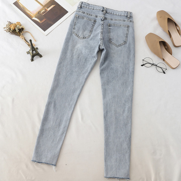 Alkalmi női farmer sima modell zsebekkel