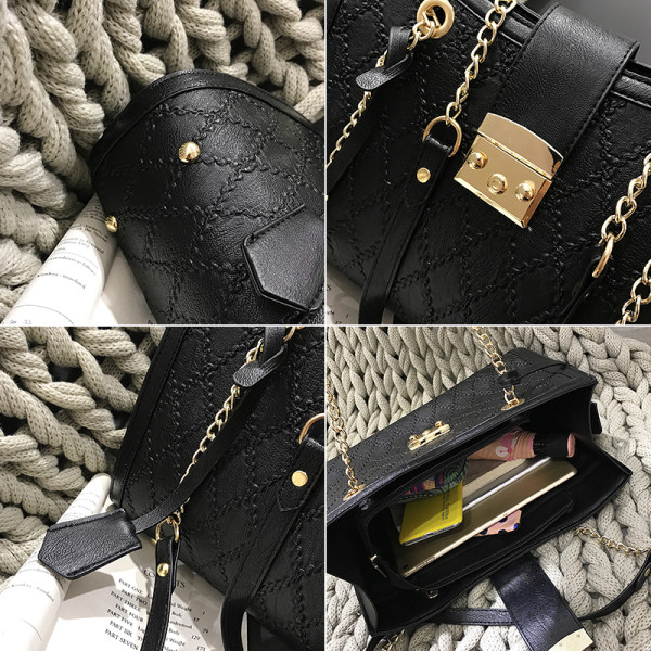 Moderna sieviešu soma no eko ādas ar metāla aizdari