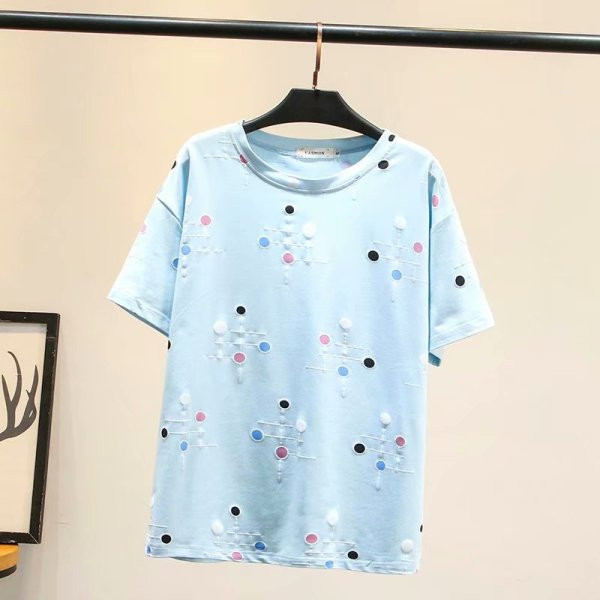 Ikdienas sieviešu T-krekls ar īsām piedurknēm un ovālu kakla izgriezumu