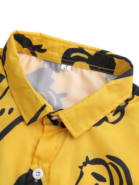 Мъжка ежедневна риза с копчета и класическа яка