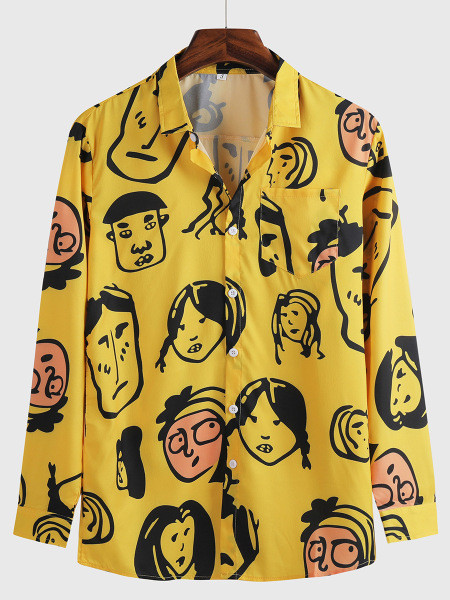 Мъжка ежедневна риза с копчета и класическа яка