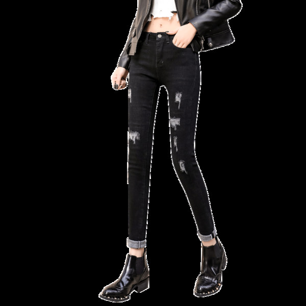 Jauns sieviešu džinsu modelis ar kabatām un saplēstiem motīviem