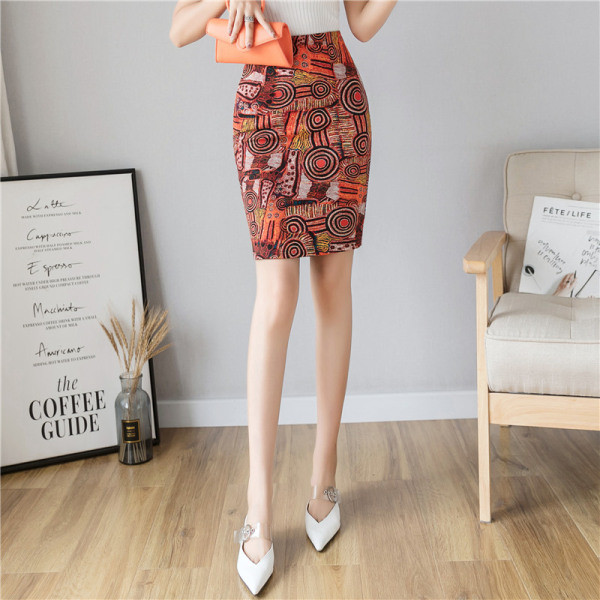 Krāsaini sieviešu svārki ar augstu vidukli Slim modelis