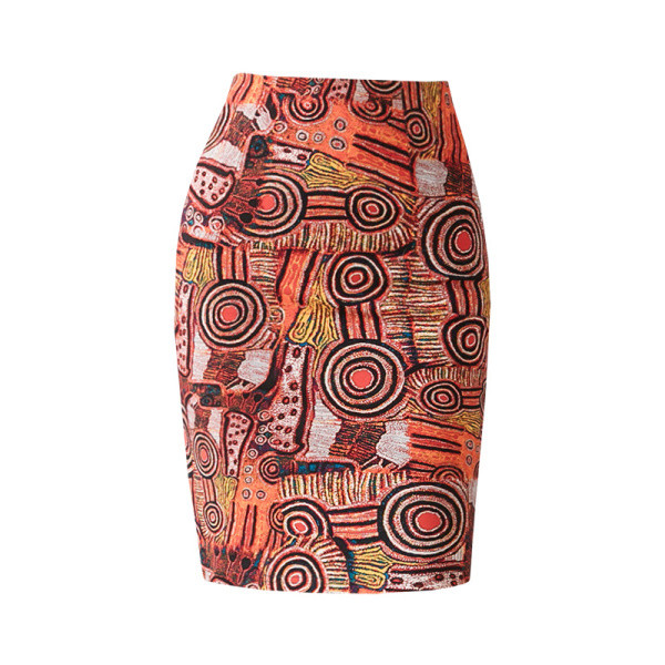 Krāsaini sieviešu svārki ar augstu vidukli Slim modelis