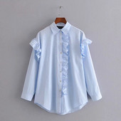 Uue mudeli klassikalise kraega ja pärlitega naiste särk