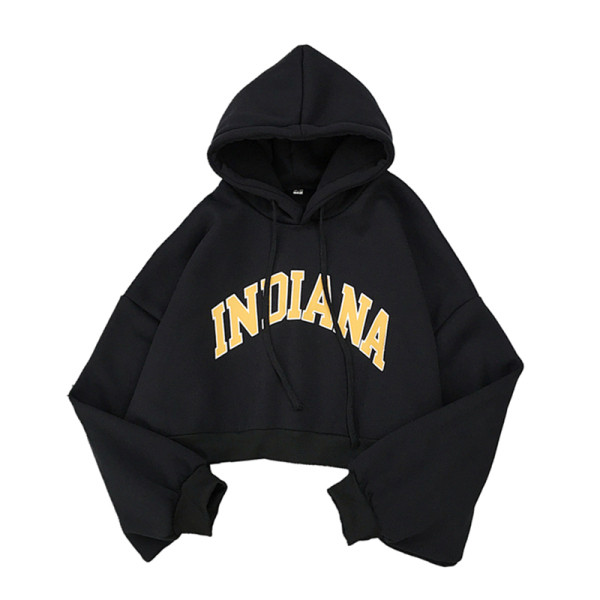 Alkalmi női blúz kapucnival, felirattal