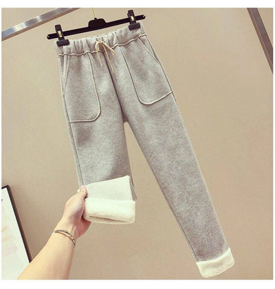 Ikdienas sieviešu bikses ar saitēm un kabatām