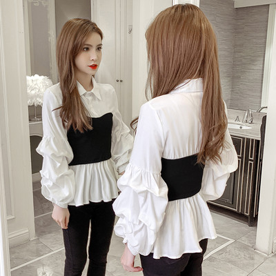 Moderna ženska košulja sa širokim rukavima i klasičnim ovratnikom