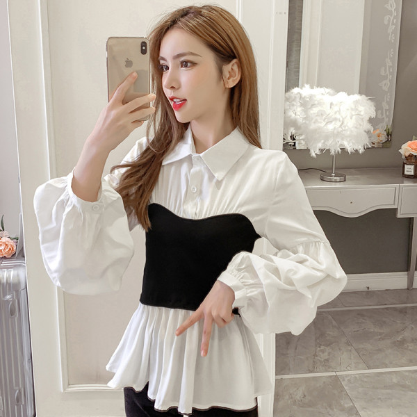 Moderna ženska košulja sa širokim rukavima i klasičnim ovratnikom