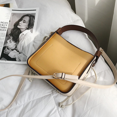 Ikdienas sieviešu ādas soma ar gariem un īsiem rokturiem