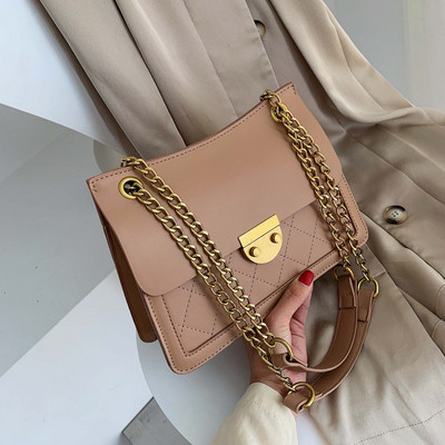 Geanta de dama eleganta din piele ecologica cu inchidere metalica