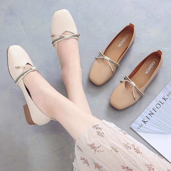 Öko bőrből készült, fűzős, lapos talpú női alkalmi cipő