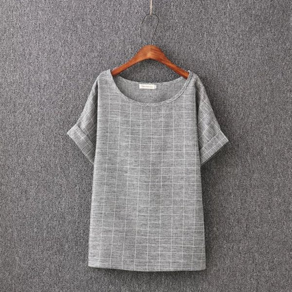 Moodne lühikeste varrukate ja O-kaelusega naiste T-särk