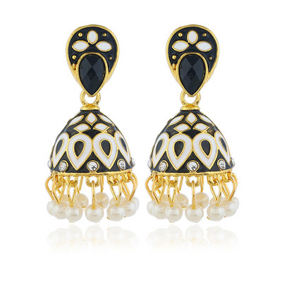 Karājoši auskari ar pērlēm un akmeņiem