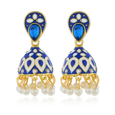 Karājoši auskari ar pērlēm un akmeņiem