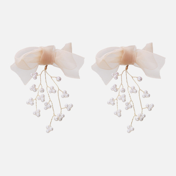 Moderni sieviešu auskari ar tillu un pērlēm