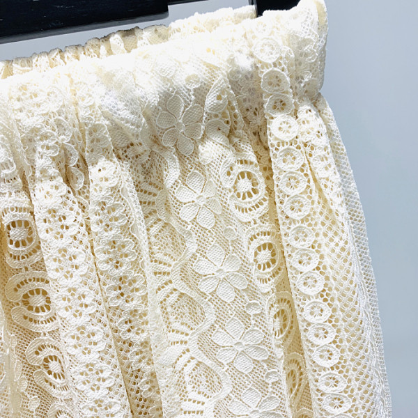 Jauna modeļa kroku sieviešu svārki ar augstu mežģīņu vidukli