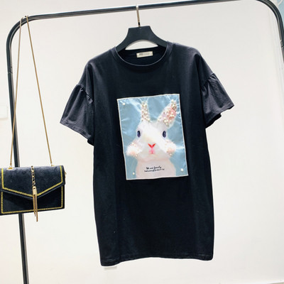 Tricou dama model nou cu maneca scurta si imprimeu