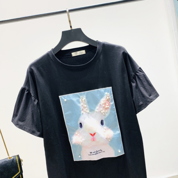 Tricou dama model nou cu maneca scurta si imprimeu