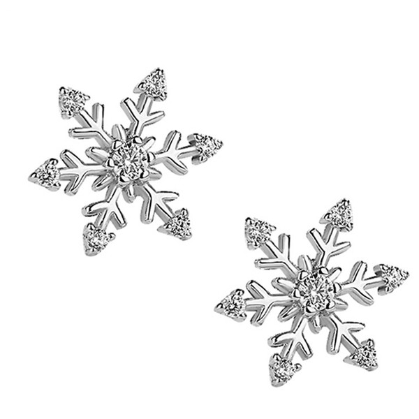 Õrnad naiste lumehelbe kujulised kõrvarõngad