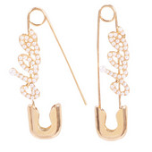 Sieviešu auskari piespraudītes formā - četri modeļi