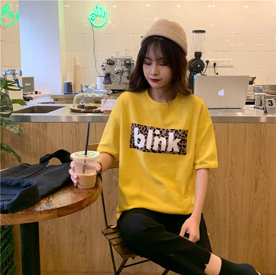 Bluză casual de damă cu imprimeu și mâneci scurte