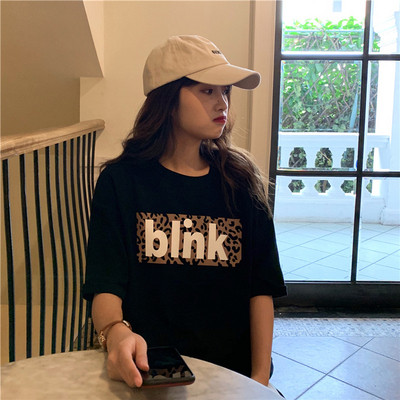 Bluză casual de damă cu imprimeu și mâneci scurte