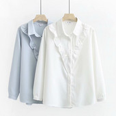 Modern női ing hosszú ujjal és klasszikus gallérral