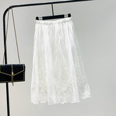 Novi model ženske suknje sa visokim strukom i vezom - model kroja