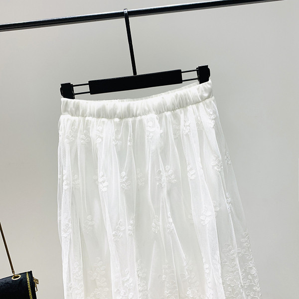 Novi model ženske suknje sa visokim strukom i vezom - model kroja