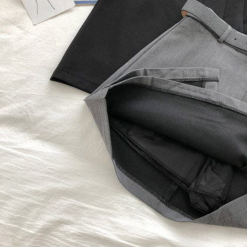 Fusta de dama moderna cu linie A si curea