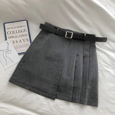 Fusta de dama moderna cu linie A si curea