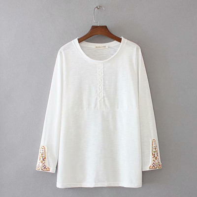 Lezser női blúz hosszú ujjal és ovális nyakkivágással