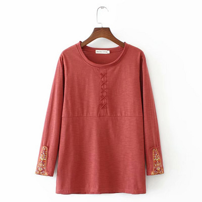 Lezser női blúz hosszú ujjal és ovális nyakkivágással