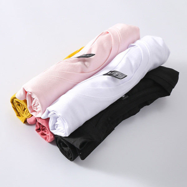 Bluza casual dama cu maneca scurta si decolteu oval - model uni