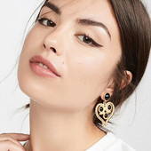 Szív alakú arany női fülbevaló