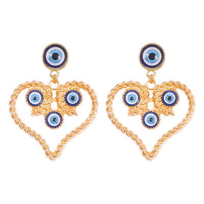 Szív alakú arany női fülbevaló