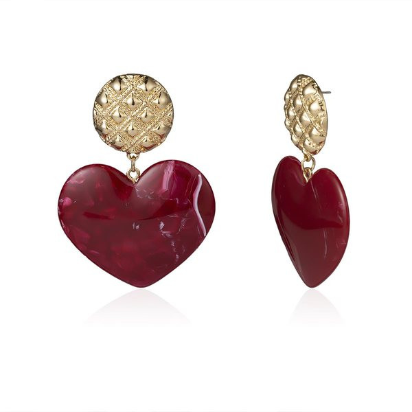 Mūsdienīgi sieviešu auskari ar lielu nokarenu sirdi