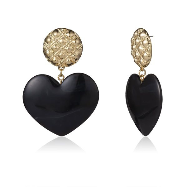 Mūsdienīgi sieviešu auskari ar lielu nokarenu sirdi