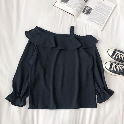 Šiuolaikinė moteriška palaidinė su petnešėlėmis ir 7/8 rankovėmis