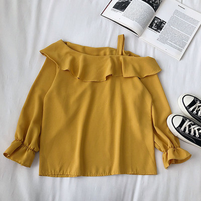 Šiuolaikinė moteriška palaidinė su petnešėlėmis ir 7/8 rankovėmis