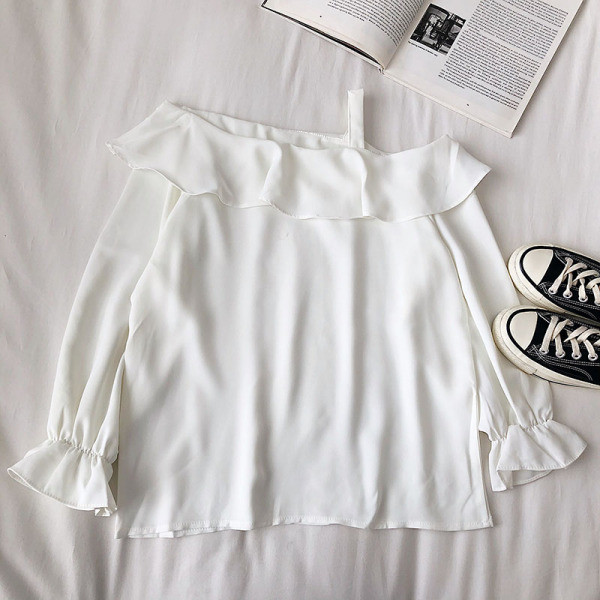 Šiuolaikinė moteriška palaidinė su petnešėlėmis ir 7/8 rankovėmis