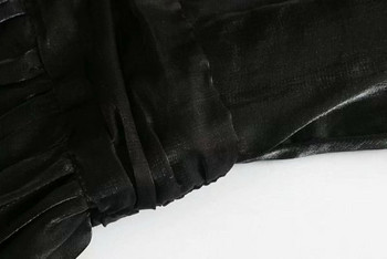 Naujo modelio moteriško kirpimo suknelė V formos iškirpte ir ilgomis rankovėmis