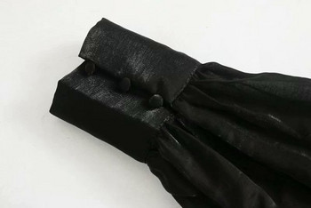 Naujo modelio moteriško kirpimo suknelė V formos iškirpte ir ilgomis rankovėmis